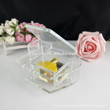 Günstige Kristallglas Klavier Spieluhr für Geburtstagsgeschenk und Souvenir GCT-003